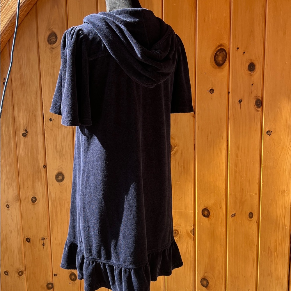 Juicy couture dress terry cloth Navy Blue Hooded Women's sport‎ mini Dress Med - Picture 2 of 10